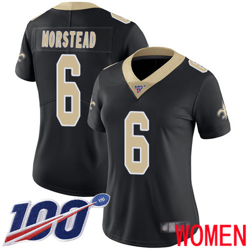 New Orleans Saints Limited Black Women Thomas Morstead Home Jersey NFL Football #6 100th Season Vapor Untouchable Jersey